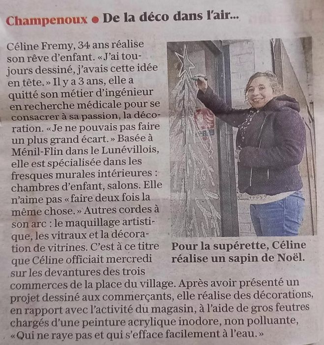 Article de presse : De la déco dans l'air, portrait de Céline Frémy