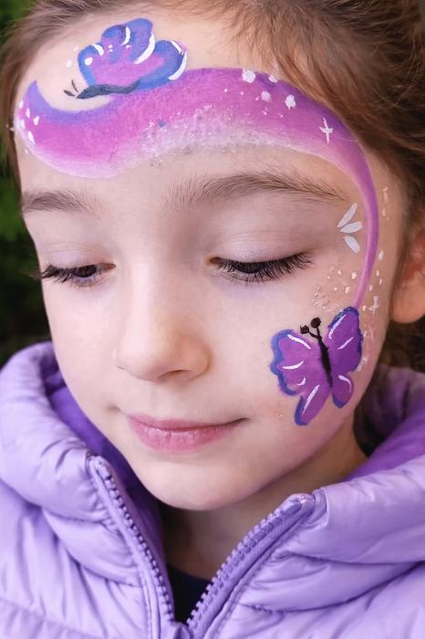 Maquillage enfant papillon violet